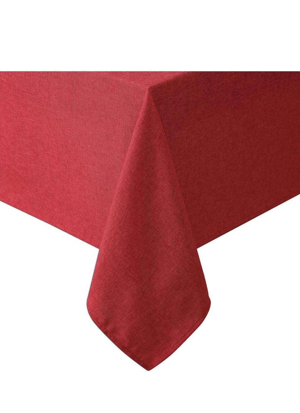 Laura Ashley Red Heathered Tablecloth 56" x 80" Rectangle Christmas